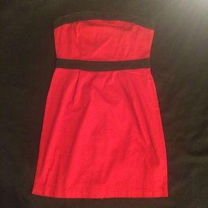 Forever 21 Red Strapless Mini-dress
